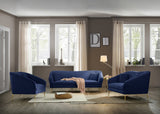Hermosa Velvet Chair - Luxurious Mid-Century Design with Elegant Gold Legs and Curved Back for Style