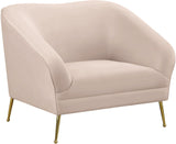 Hermosa Velvet Chair - Luxurious Mid-Century Design with Elegant Gold Legs and Curved Back for Style