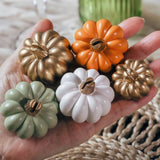Orange Pumpkin Place Card Holders Set of 6