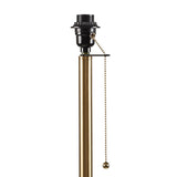 Modern Floor Lamp with Domed Shade, Black & Antique Gold