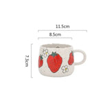 Mixora Ceramic Fruit Print Coffee Mugs Set