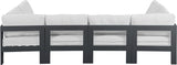 Nizuc - Outdoor Patio 6 Piece Modular Sectional With Gray Frame