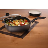 HD Nonstick Square Saute Pan with Glass Lid - Induction | Made in Switzerland