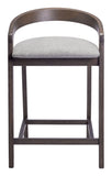 Troy Counter Stool (Set of 2) Dove Gray & Espresso