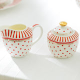 Grace Teaware Red Josephine Sugar & Creamer Set