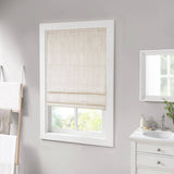 Basketweave Room Darkening Cordless Roman Shade, Ivory