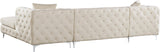 Gail Contemporary 3-Piece Sectional with Plush Deep Tufting, Double Chaise Design, and Pillows