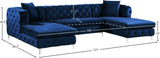 Gail Contemporary 3-Piece Sectional with Plush Deep Tufting, Double Chaise Design, and Pillows