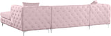 Gail Contemporary 3-Piece Sectional with Plush Deep Tufting, Double Chaise Design, and Pillows