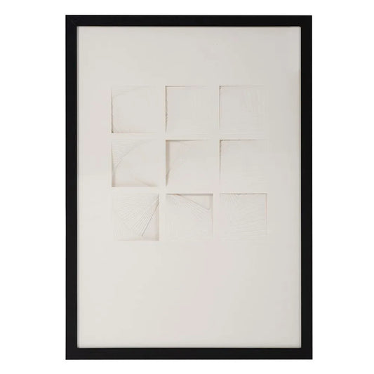 Dimensional Paper Squares Shadowbox Art