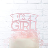 It's A Girl Acrylic Cake Topper