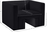 Henson Chair - Luxurious Contemporary Velvet Armchair with Solid Wood Frame for Stylish Living Spaces