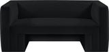 Henson Velvet Loveseat – Luxurious Contemporary Design with Solid Wood Frame for Modern Living Spaces