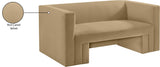 Henson Velvet Loveseat – Luxurious Contemporary Design with Solid Wood Frame for Modern Living Spaces