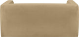 Henson Velvet Loveseat – Luxurious Contemporary Design with Solid Wood Frame for Modern Living Spaces