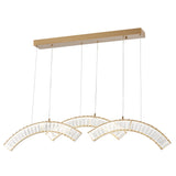 Sanford Triple Chandelier // Brushed Gold
