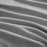 Microfleece Grid Patterned Blanket, Grey