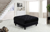 Sabrina Contemporary Ottoman - Luxurious Footrest & Extra Seating with Stylish Nailhead Trim Design