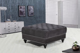 Sabrina Contemporary Ottoman - Luxurious Footrest & Extra Seating with Stylish Nailhead Trim Design