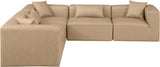 Cube Vegan Leather Modular Sectional - Modern Elegance for Chic Living Spaces with Custom Configurations