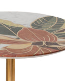 Roselle Stone Inlay Accent Table