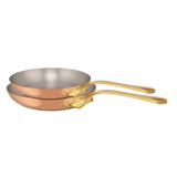 Mauviel M'Heritage M'150 B 2-Piece Copper Frying Pan Set With Brass Handles