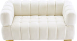 Gwen Velvet Loveseat - Luxurious Comfort & Contemporary Style with Tufting and Custom Legs Options