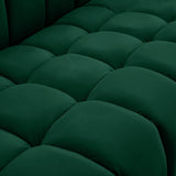 Gwen Velvet Sofa - Luxurious Comfort with Deep Biscuit Tufting & Custom Gold or Chrome Legs