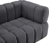 Gwen Velvet Sofa - Luxurious Comfort with Deep Biscuit Tufting & Custom Gold or Chrome Legs