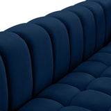 Gwen Velvet Sofa - Luxurious Comfort with Deep Biscuit Tufting & Custom Gold or Chrome Legs