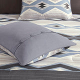 Cabin-Inspired Comforter Set in Rustic Geometric Print, Blue