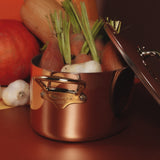Mauviel M'Heritage M'150 B Copper Oval Stewpan With Lid, Brass Handles