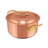 Mauviel M'Heritage M'150 B Copper Stewpan With Lid, Brass Handles