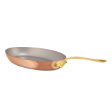 Mauviel M'Heritage M'150 B Copper Oval Frying Pan With Brass Handle