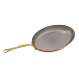 Mauviel M'Heritage M'150 B Copper Oval Frying Pan With Brass Handle