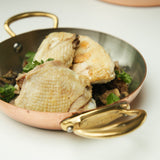 Mauviel M'Heritage M'150 B 2-Piece Copper Round Pan Set With Brass Handles