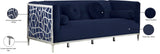Opal Contemporary Sofa with Chrome Stainless Steel Accents – Plush Comfort for Stylish Living Spaces