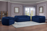 Dixie Velvet Loveseat: Elegant Contemporary Design with Deep Channel Tufting for Stylish Comfort
