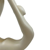 Yoga Floor Sculpture // White with Black Base