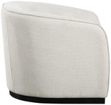 Mylah Chair – Luxurious Polyester Fabric Accent Chair with Black Solid Wood Base for Cozy Spaces