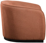 Mylah Chair – Luxurious Polyester Fabric Accent Chair with Black Solid Wood Base for Cozy Spaces