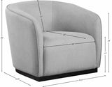 Mylah Chair – Luxurious Polyester Fabric Accent Chair with Black Solid Wood Base for Cozy Spaces