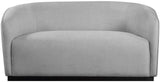 Mylah Loveseat - Contemporary Soft Upholstered Seating with Durable Black Wood Base for Cozy Spaces