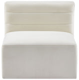Quincy Modular Armless Chair - Elegant Contemporary Design with Cloud-Like Comfort and Tufting