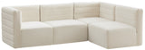 Quincy Velvet Modular Sectional Sofa - Contemporary Design with Cloud-Like Comfort and Style