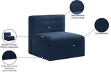Quincy Modular Armless Chair - Elegant Contemporary Design with Cloud-Like Comfort and Tufting