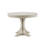 Antique Cream Framhouse Round Dining Table Seats 4 *