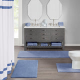 Quick-Dry Bathroom Rugs, Navy Blue