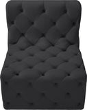 Tuft Contemporary Armless Chair with Deep Button Tufting for Modern and Stylish Living Spaces