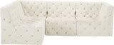Tuft Soft Black Velvet Contemporary Modular Sectional with Deep Button Tufting for Any Space